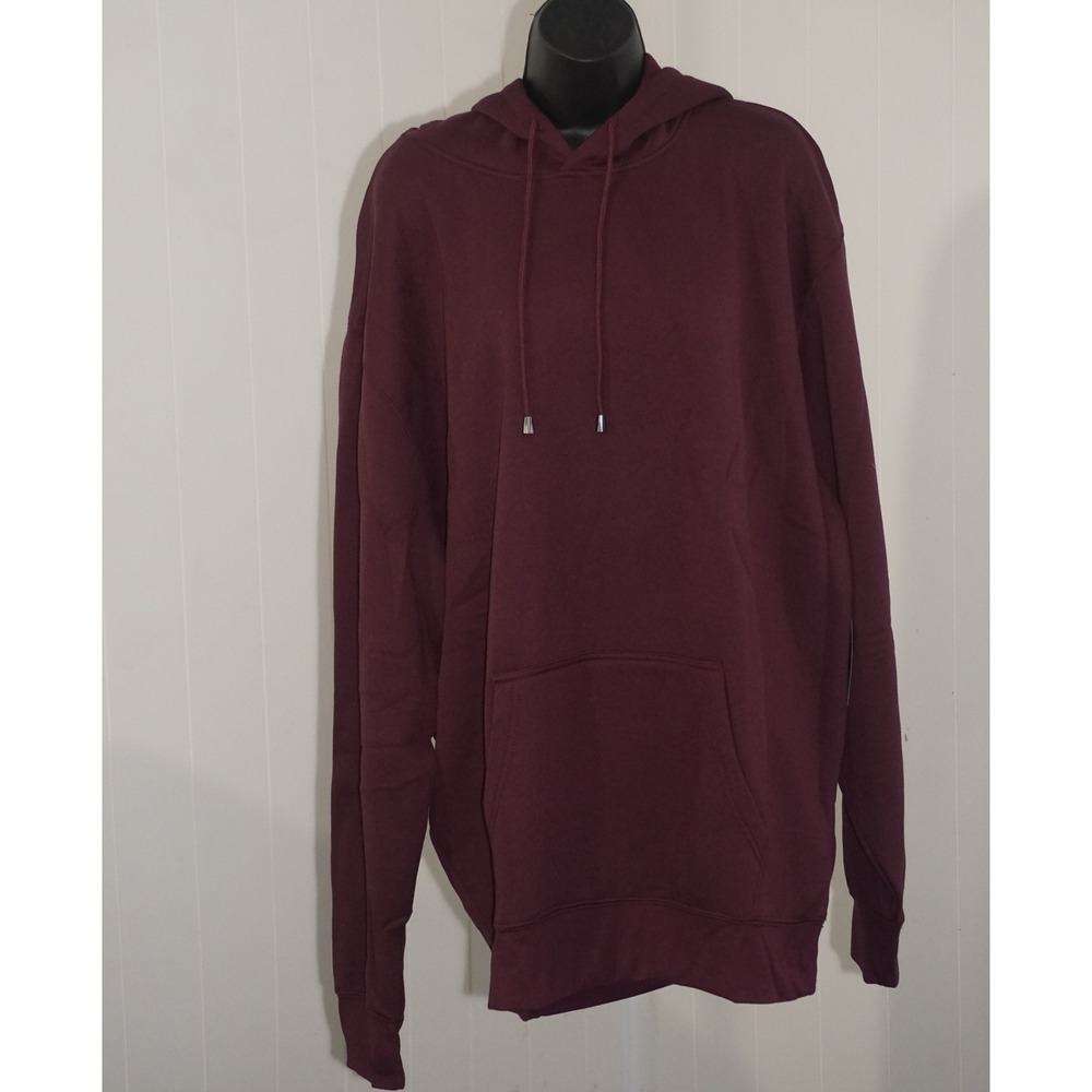 Blue Ice 4XL Hoodie Burgundy Fleece Pullover Sweatshirt